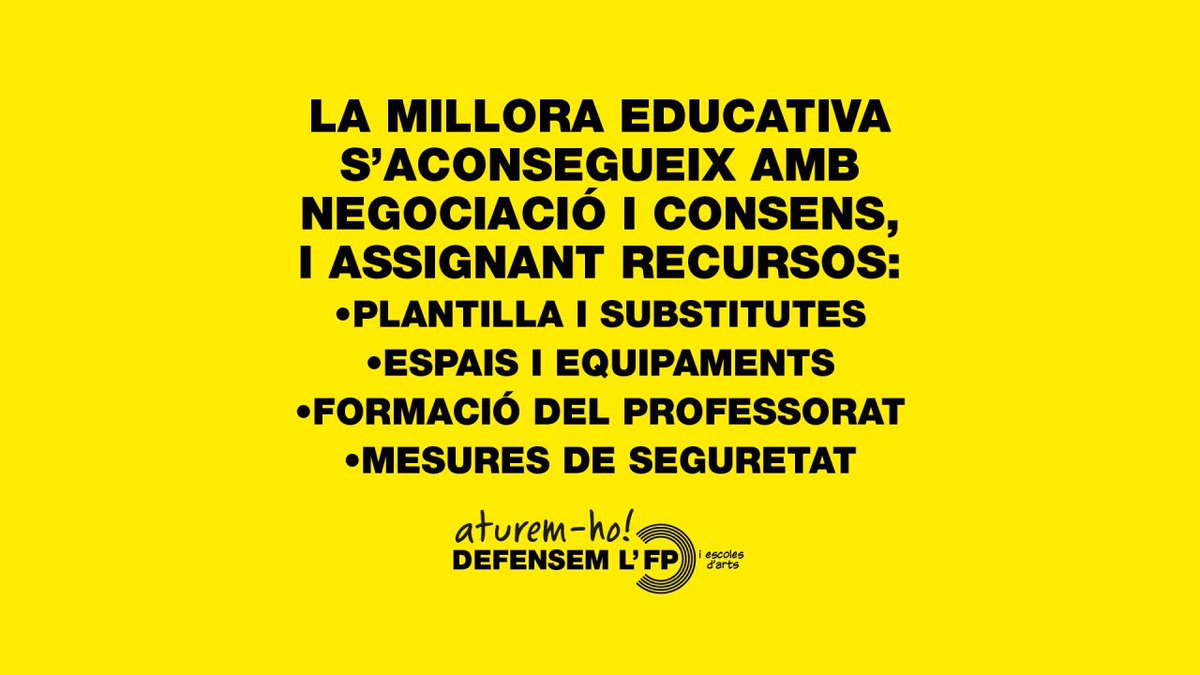 CGTEnsenyament's tweet photo. En plena #crisisanitària @educaciocat intenta tirar endavant una reforma d’#FP. Ni ara ni mai! 

✊ Exigim la retirada dels nous curriculums de la FP. INSTEM a claustres i direccions a oposar-se a la seva aplicació
#cessamentespinós https://t.co/qkar2FxUpg https://t.co/OKKY0GEvL5