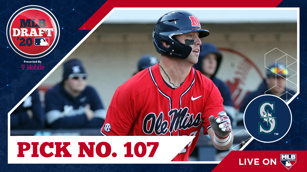 MLBDraft's tweet image. With their 4th-round pick (No. 107 overall) of the 2020 #MLBDraft, the #Mariners select @OleMissBSB 3B Tyler Keenan, No. 127 on the Top 200 Draft Prospects list: atmlb.com/3hafjmx

Watch live: atmlb.com/2BE9EF5