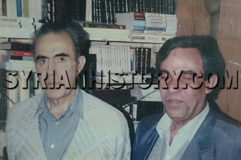 9) The last known photo of ex-President Nureddine al-Atasi after his release from jail and before his death in 1992.Standing next to him is veteran Baathist Naser al-Shamali.