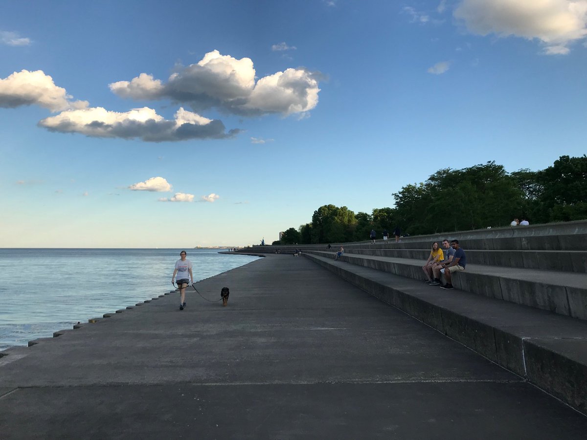 After three months the Lakefront is open. Gorgeous evening.