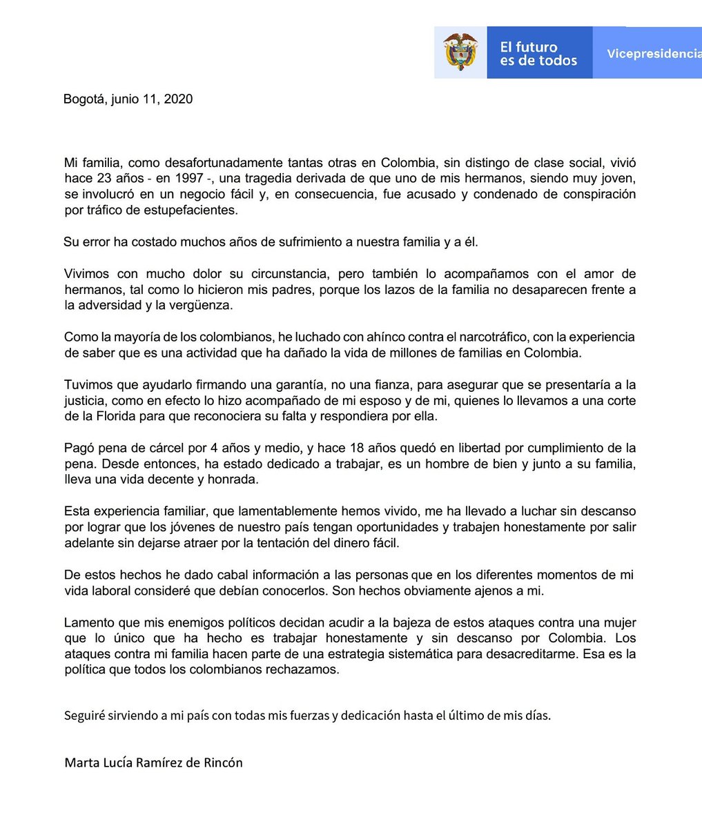 bettycriticonaa's tweet photo. ApoyoALaVice
• Si Usted apoya a la Vicepresident Marta Lucía Ramírez de R.T. 👇 https://t.co/EzPkIHdNlb