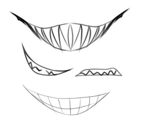 sharp teeth smile anime  Clip Art Library