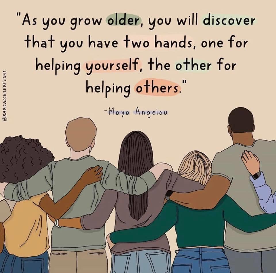 ndpthepoetress's tweet photo. “As you grow older, you will discover that you have two hands, one for helping yourself, the other for #helping others.” – #MayaAngelou https://t.co/xtiSUYhqxU