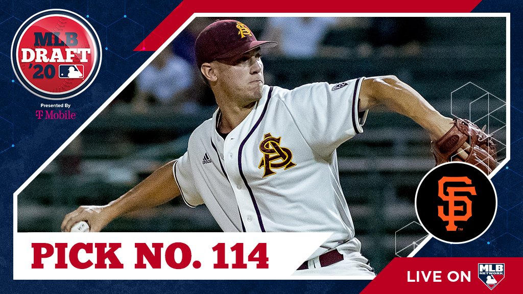 With their 4th-round pick (No. 114 overall) of the 2020 #MLBDraft, the #SFGiants select <a href="/ASU_Baseball/">Sun Devil Baseball</a> RHP R.J. Dabovich, No. 120 on the Top 200 Draft Prospects list: atmlb.com/37iDpao

Watch live: atmlb.com/2BE9EF5