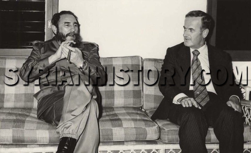 12) Presidents Hafez al-Assad and Fidel Castro in 1979.  #Syria  #Cuba