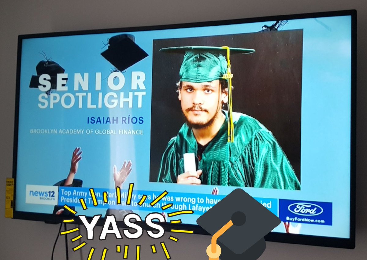 BrooklynGlobal1's tweet photo. Congratulations Isaiah!! Senior Spotlight on News 12 tonight!!! 🎓🎓🙌🙌 #Classof2020 
@BKAGFPrincipal @BedStuyD16 @D16SuptYMartin @ExecSuptKWatts @DOEChancellor @FabayoMcintosh @NYCCTE https://t.co/WotyCSZD7V