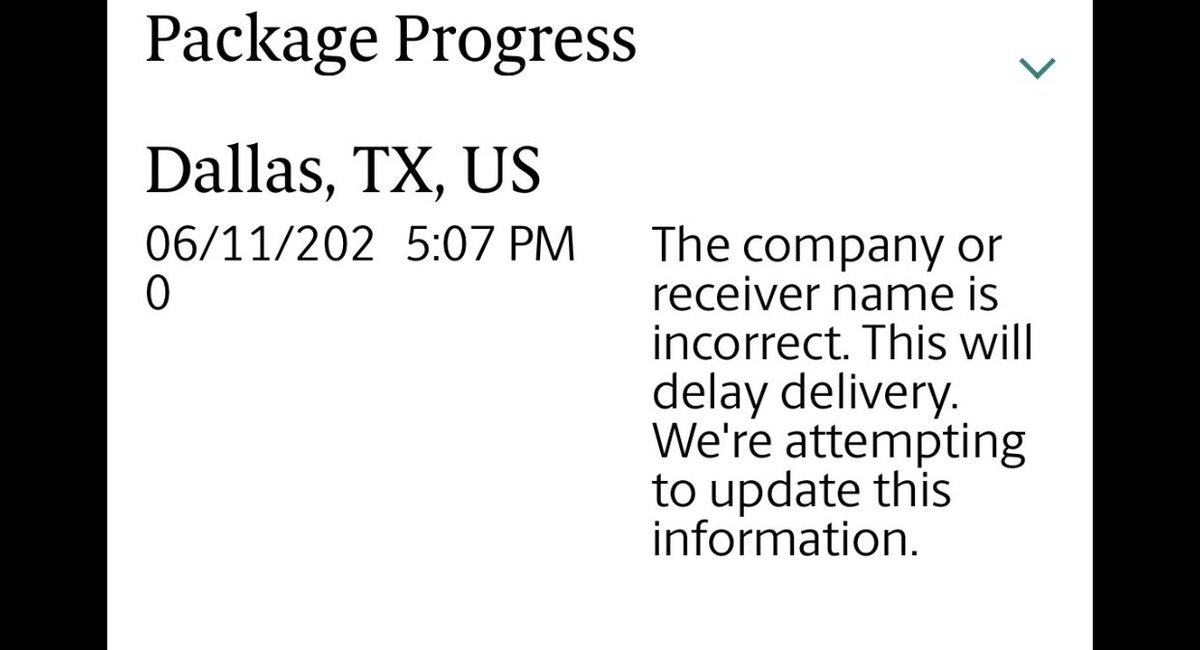 MarcusDobbins's tweet photo. @UPS This is getting ridiculous. This is the 3rd package this week that my company has received this message on. The address is correct. Your 1-800 number is worthless because you can’t even talk to a real human to get this sorted out. https://t.co/ebWYgJp0K5
