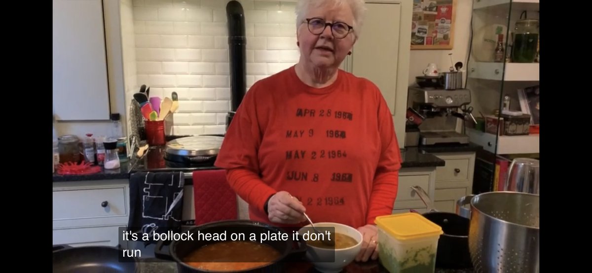 Pinkkimmy1's tweet photo. Pt3 of #FictionKitchen with super chef @valmcdermid ms scarlet in kitchen with dagger- divided opinions over scotch broth !! Im with Jo @ProfJoSharp -if it’s soup its what’s next &it’s a BOWL of Soup you can’t eat soup from a plate 😉
#notesubtitles 😆
https://t.co/aeGajl9XL8 https://t.co/UHTUVcEZtU