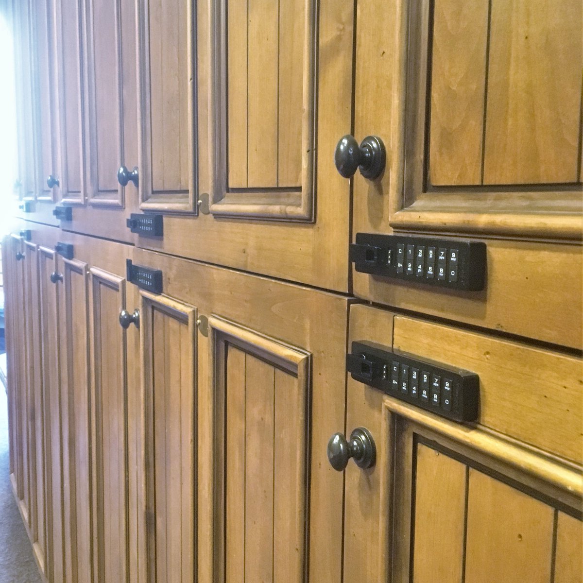 Trow back to when we installed a bajillion digital locks for the Telluride Ski and Golf Company... good times! We are working on another small batch for them currently. #customcabinets #cabinetlock #customlockers, #digitallocks