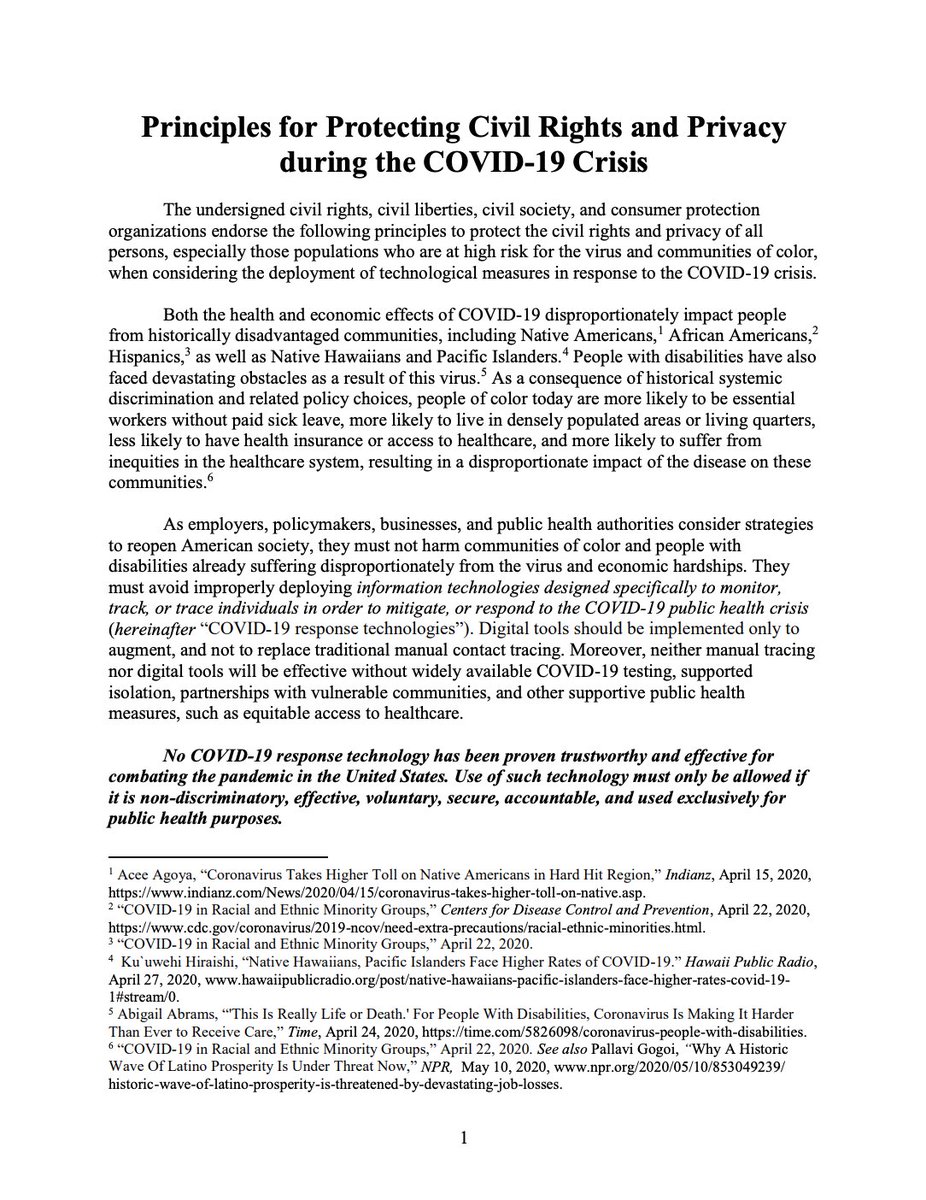 Screenshot of page 1 of the principles document. The full text is available through the link in the original tweet.