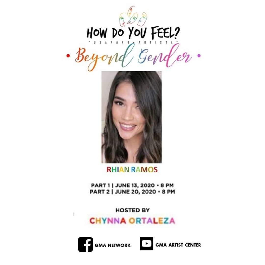 CybeRhians's tweet image. Catch Rhian on this Saturday's episode of #HowDoYouFeel titled 'Beyond Gender' (part 1). Streaming at 8pm on GMA Network's Facebook page and GMA Artist Center's YouTube channel!