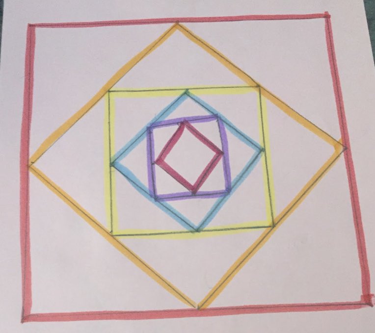MsPineau's tweet image. @senatorgibson1 grade 5 students wrap up their #dsbnmathartchallenge by working with polygons to create art. #LearnFromHome @TorontoArts