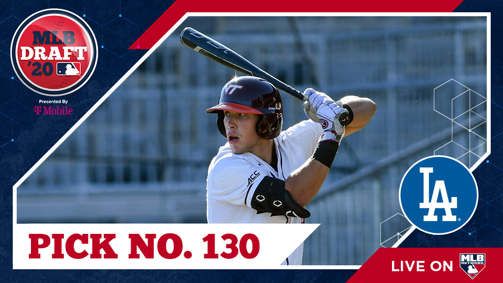 With their 4th-round pick (No. 130 overall) of the 2020 #MLBDraft, the #Dodgers select <a href="/HokiesBaseball/">Virginia Tech Baseball</a> catcher Carson Taylor, No. 194 on the Top 200 Draft Prospects list: atmlb.com/3h5EC9g

Watch live: atmlb.com/2BE9EF5