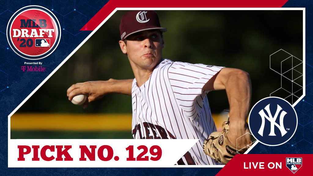 With their 4th-round pick (No. 129 overall) of the 2020 #MLBDraft, the #Yankees select @NWFSCbaseball RHP Beck Way, No. 95 on the Top 200 Draft Prospects list: atmlb.com/3dRYmes

Watch live: atmlb.com/2BE9EF5
