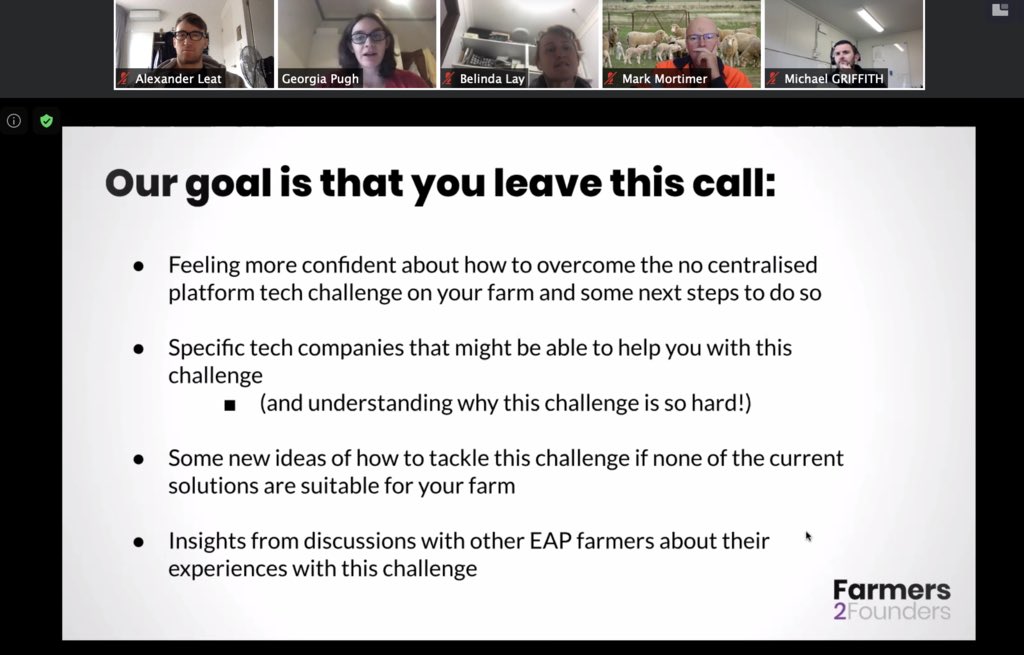 Farmers2Founder's tweet image. 👨‍💻👨‍🌾TODAY’S WORKSHOP 👨‍💻👨‍🌾 Tech Filtering and selection. Digging into the challenge of managing so many different data inputs without a centralised platform on-farm and across the supply chain. Any thoughts? 💭 🤔 #agtechnology #aginnovation #intellectualproperty