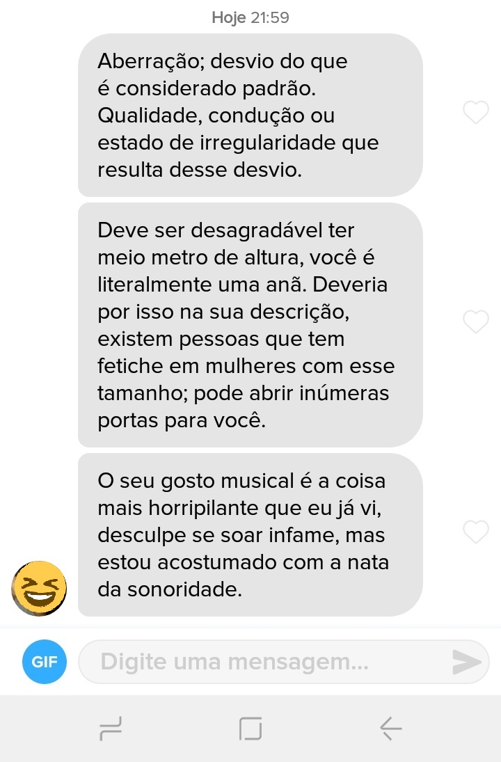 grixsx's tweet photo. A primeira mensagem que ele mandou foi que eu parecia ser alta demais,e que mulheres altas erram aberrações.
Alô @LubaTV corre aqui 
#LUBATV #NiceGuys https://t.co/wNcUyqMrSl
