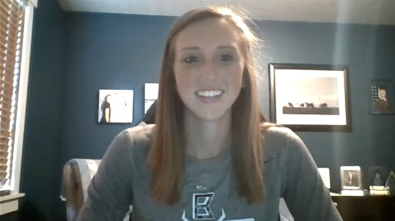 martycesario's tweet photo. "I wanted to make sure my love for the sport didn't drain. And it didn't." - Emily Cavey 

🩹Ankle, ACL, wrist, nose 
✍️🏼@CHSCA #SteinmarkAward, @Join1Love, #SafeTALK, #D1WBB, future leader of whatever inspires her (and likely us) https://t.co/s068fhKAMH