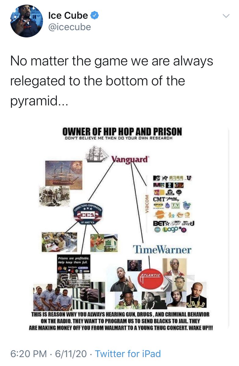 LegendaryEnergy's tweet photo. Ice Cube is like two weeks away from realizing Trump isn’t the problem. https://t.co/mhlokQPvDA