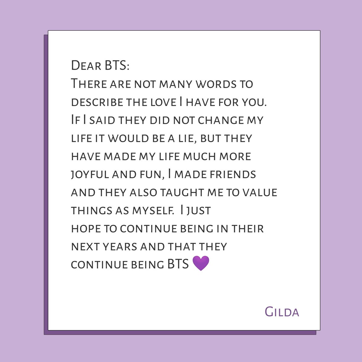RiseOnBangtanAr's tweet photo. |• 𝑩𝑻𝑺 𝟕𝒎𝒐 𝑨𝒏𝒊𝒗𝒆𝒓𝒔𝒂𝒓𝒊𝒐 •| #𝟐𝟎𝟐𝟎𝑩𝑻𝑺𝑭𝑬𝑺𝑻𝑨𝑯𝑶𝑴𝑬 CARTA ARMY

#CARTA_ARMY_ARGENTINA

#ARMY #BTS #방탄소년단 #2020BTSFESTAHOME #ARMYLETTER @bts_bighit @BTS_twt https://t.co/FBciOjYjHO