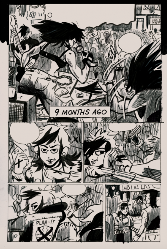working on a new pitch. a page i really liked. saving lettering for last because:
1. I hate doing it
2. I like to decide the words last minute so it feels more natural