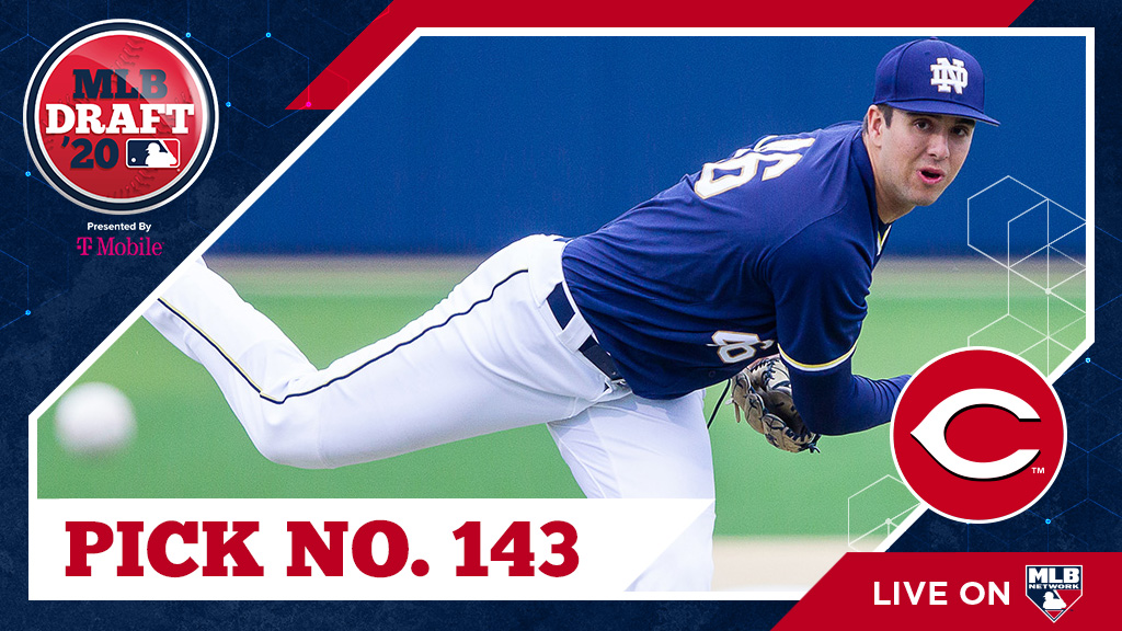With their 5th-round pick (No. 143 overall) of the 2020 #MLBDraft, the #Reds select <a href="/NDBaseball/">Notre Dame Baseball</a> RHP Joe Boyle, No. 165 on the Top 200 Draft Prospects list: atmlb.com/2AiudGE

Watch live: atmlb.com/2BE9EF5