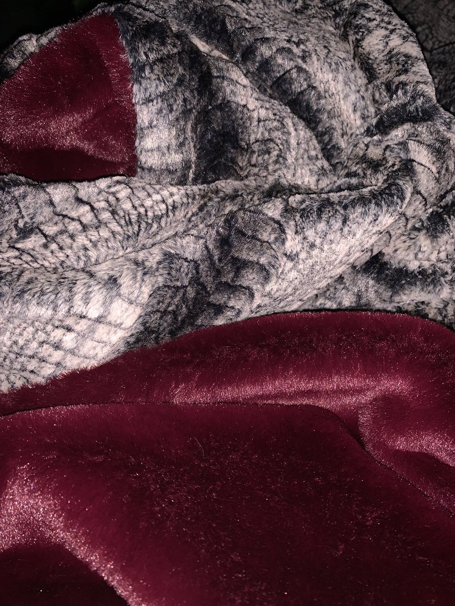So soft! 🐊🍷 #gator #merlot #thehandmadeheifer #minkyblanket #seal