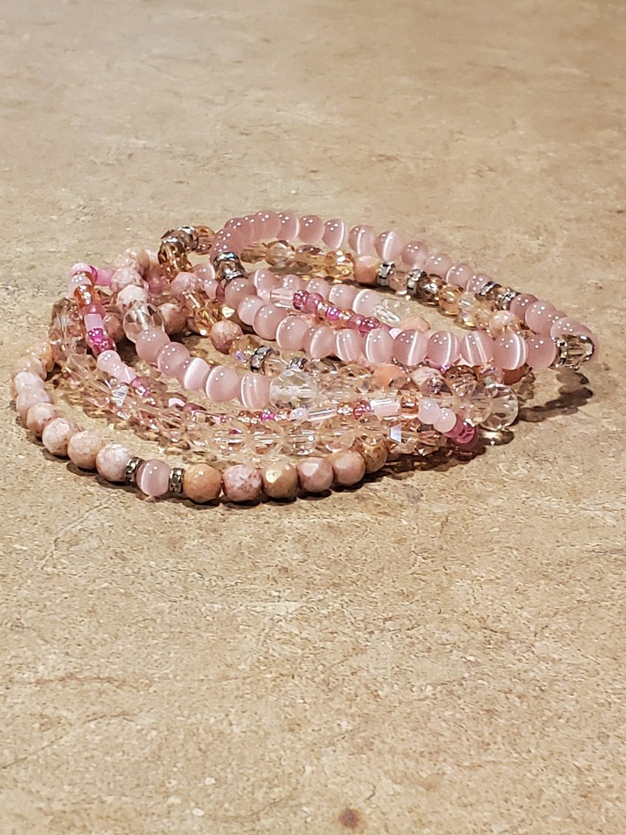 beadjewelry1999's tweet photo. Excited to share the latest addition to my #etsy shop: Pink Multi Color Glass Beads With Rhinestones Beaded Bracelet Set You Get One Added For Free https://t.co/C566Cxy0SF #pink #round #clear #glass #glassbeads #bracelets #beadedbracelet #braceletpatterns #glassbeadbra https://t.co/OgsnyvMLPQ