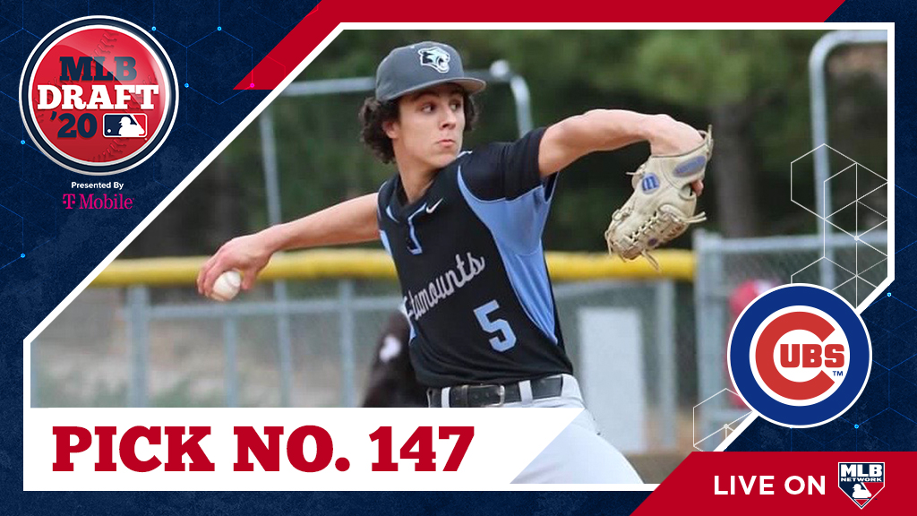 MLBDraft's tweet photo. With their 5th-round pick (No. 147 overall) of the 2020 #MLBDraft, the #Cubs select Panther Creek (NC) HS RHP Koen Moreno.

Watch live: https://t.co/cmm19LX2BQ https://t.co/wSkd4Y3C6J