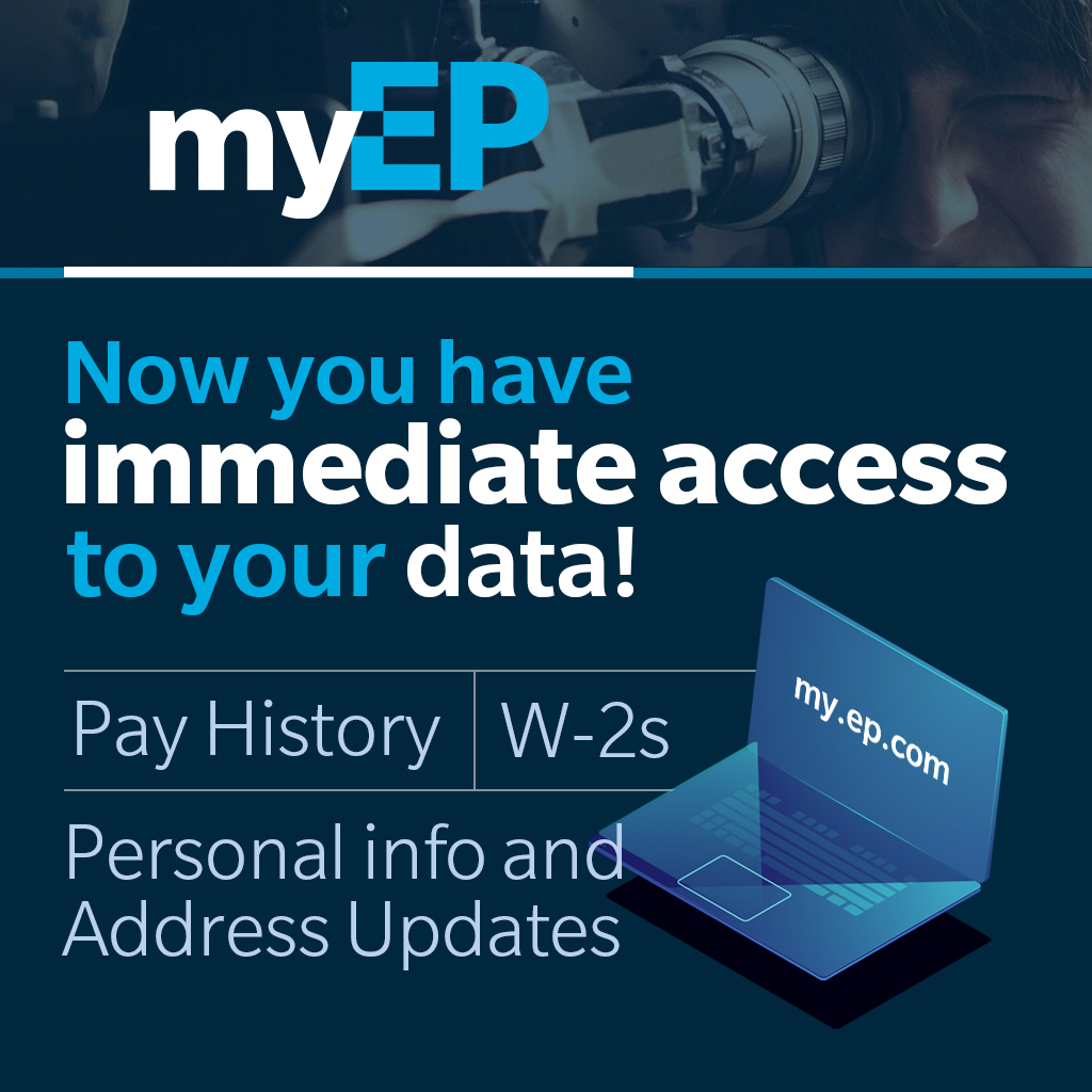 EntPartners's tweet photo. Attention U.S. #crew and #talent! Access your EP #financial data quickly and easily with myEP! Learn more and get started here: https://t.co/WAP0e4ovoC
#EPPaid #EPChecks #PoweredByEP #Payroll #Production #FilmIndustry #GoDigital https://t.co/dGrsNryJYe