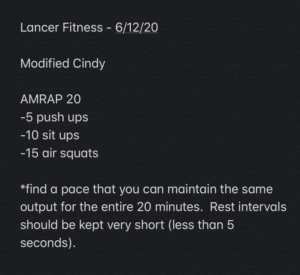 Modified Cindy youtu.be/crAUO_Kjhbo via <a href="/YouTube/">YouTube</a>. Let’s finish the week strong with a modified version of Cindy. Find a pace that allows you to move consistently throughout the WOD. Keep the breaks short. Get comfortable being uncomfortable!  Stay safe, stay strong, stay fit!