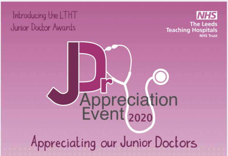 andybrookes87's tweet photo. Today is your last chance to nominate your junior doctor colleagues for the Junior Doctors Appreciation Event 2020. The link to the nominations page is https://t.co/u793hYoDst… #JDAE2020 #CLF https://t.co/TmcPIYZbl6