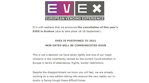 Important – EVEX 2020 is cancelled &amp; is postponed to 2021 !