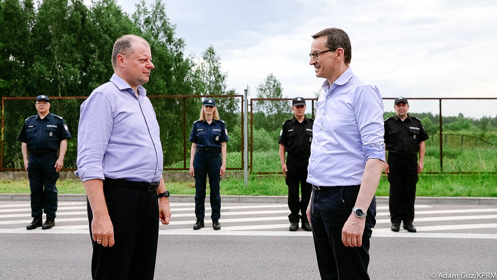 Na polsko-litewskim przejściu granicznym Budzisko-Kalvarija premier Mateusz Morawiecki spotkał się z premierem Litwy.