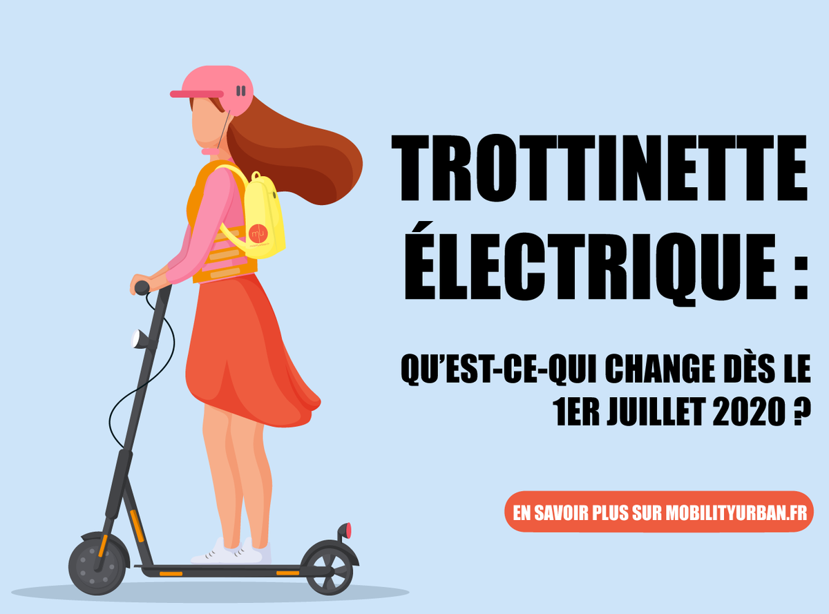 #MOBILITÉ : QU'EST-CE-QUI CHANGE POUR LES EDPM DÈS LE 1ER JUILLET 2020 ? 🤔
▶ Mettez-vous à jour et en règle dès maintenant sur la #réglementation pour votre #trottinette électrique ! 🛴
+D'INFOS : bit.ly/2XVuvwe <a href="/MicromobileM/">Micromobile Mobilité</a> @FrenchMobility <a href="/Antidesinforma1/">EDPM</a>