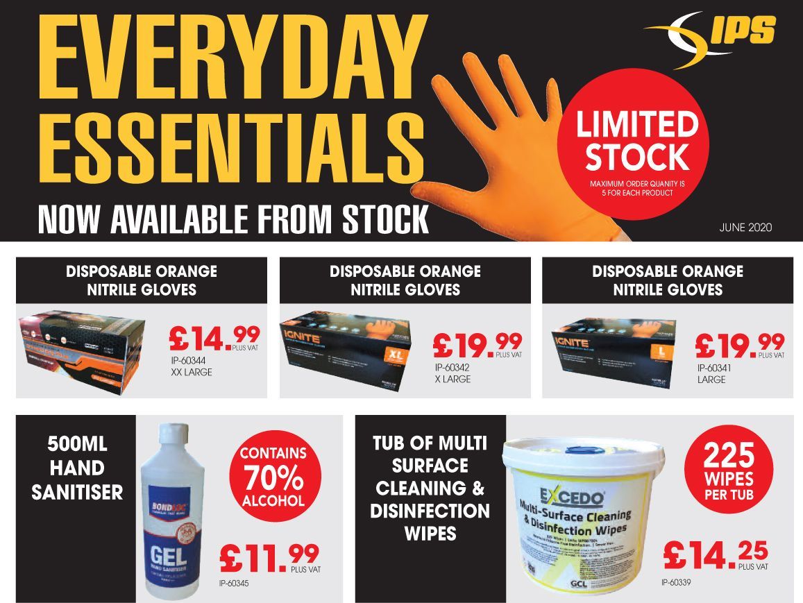 IPSParts's tweet photo. IN STOCK - Everyday essentials including disposable gloves, hand gel and cleaning wipes. Limited stock. 📞Call 01952 607660 to place an order #EverydayEssentials #StaySafe https://t.co/GvxI5sZMeA