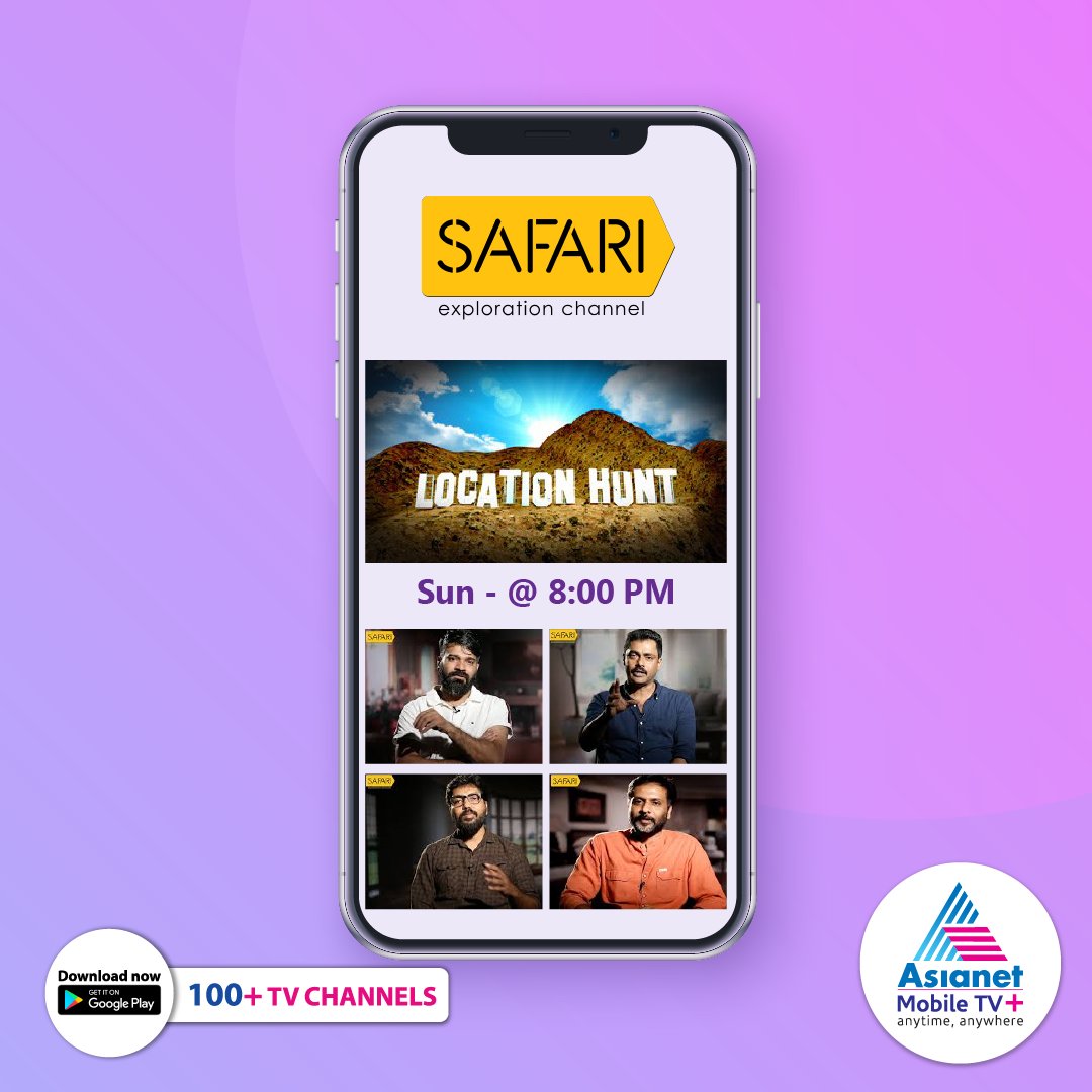 asianetmobiletv's tweet photo. വിവിധ സിനിമകളുടെ ലൊക്കേഷനും കാഴ്ച്ചകളും വിവരങ്ങളും പരിചയപ്പെടുത്തുന്ന പ്രോഗ്രാം 'Location Hunt' സഫാരി ചാനലിൽ. മിസ്സാക്കാതെ കാണൂ, ഏഷ്യാനെറ്റ് മൊബൈൽ ടിവി+ ലൂടെ..!

https://t.co/E0njGjpihV

#AsianetMobileTVPlus #LocationHunt #SafariChannel https://t.co/xqgekiRsVR