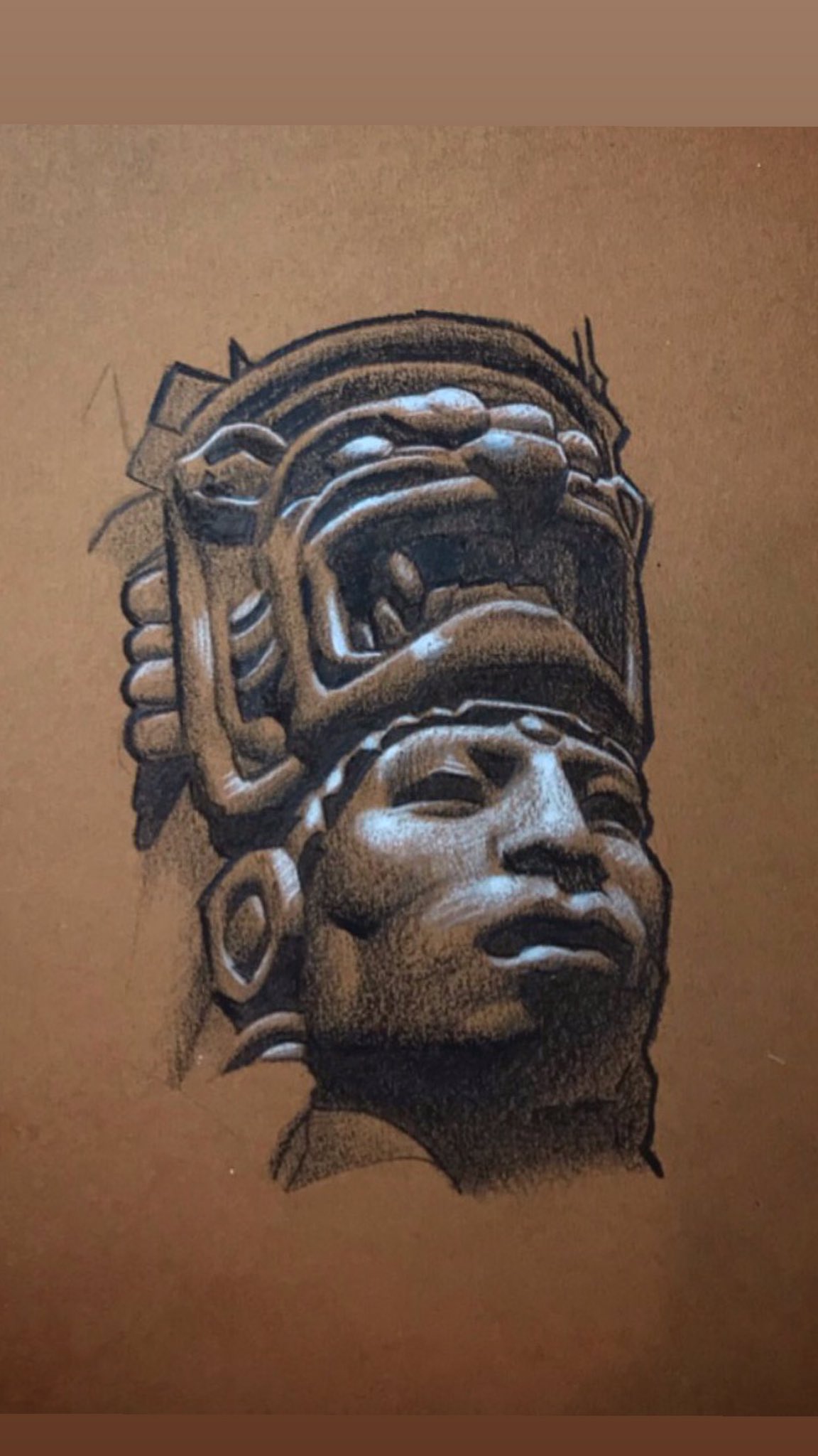 Aztec Warrior Face with Headdress Tattoo   AZTEC TATTOOS  Warvox Aztec  Mayan Inca Tattoo Designs