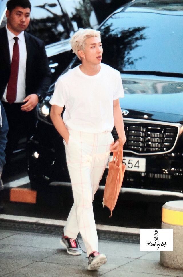 Namjoon’s airport fashion; a thread we all need