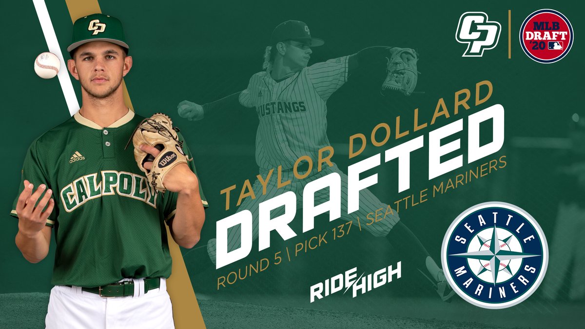 Cal Poly Baseball (@calpolybsb) on Twitter photo Congratulations to <a href="/T_Dollard/">Taylor Dollard</a> for being drafted tonight by the <a href="/Mariners/">Seattle Mariners</a> in the 5th round of the <a href="/MLBDraft/">MLB Draft</a>! 🙌 #RideHigh #MustangsInThePros Congratulations to <a href="/T_Dollard/">Taylor Dollard</a> for being drafted tonight by the <a href="/Mariners/">Seattle Mariners</a> in the 5th round of the <a href="/MLBDraft/">MLB Draft</a>! 🙌 #RideHigh #MustangsInThePros