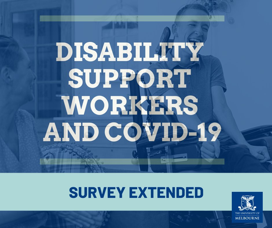 DisabilityHlth's tweet photo. SURVEY EXTENDED! Calling on Disability Support Workers across Australia to do this quick survey about work and #COVID19Aus. Please share with disability support or carer organisations or people who work in disability support. Take the survey here→https://t.co/fUW9lRt3aA https://t.co/it2IEksrcX