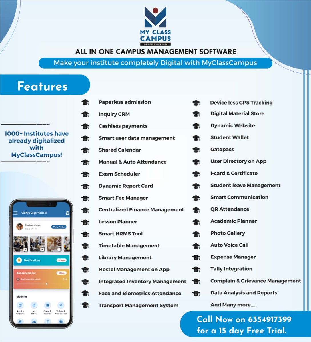 SoftecSol's tweet photo. Make your Institute completely #Digital with #Softecsol #MyClassCampus App

This App includes so many features to make your #institute digital

Call us now on 9207012084 for the 15 days free trial &amp;get benefits of this App.

#educationalapp #Digitalapp #onlineadmissionapp https://t.co/qaIiHKlymX