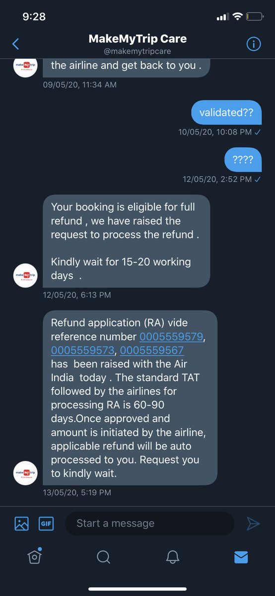 sourav2it's tweet photo. @makemytripcare This is for cancelled ticket https://t.co/i8yrjorgSQ