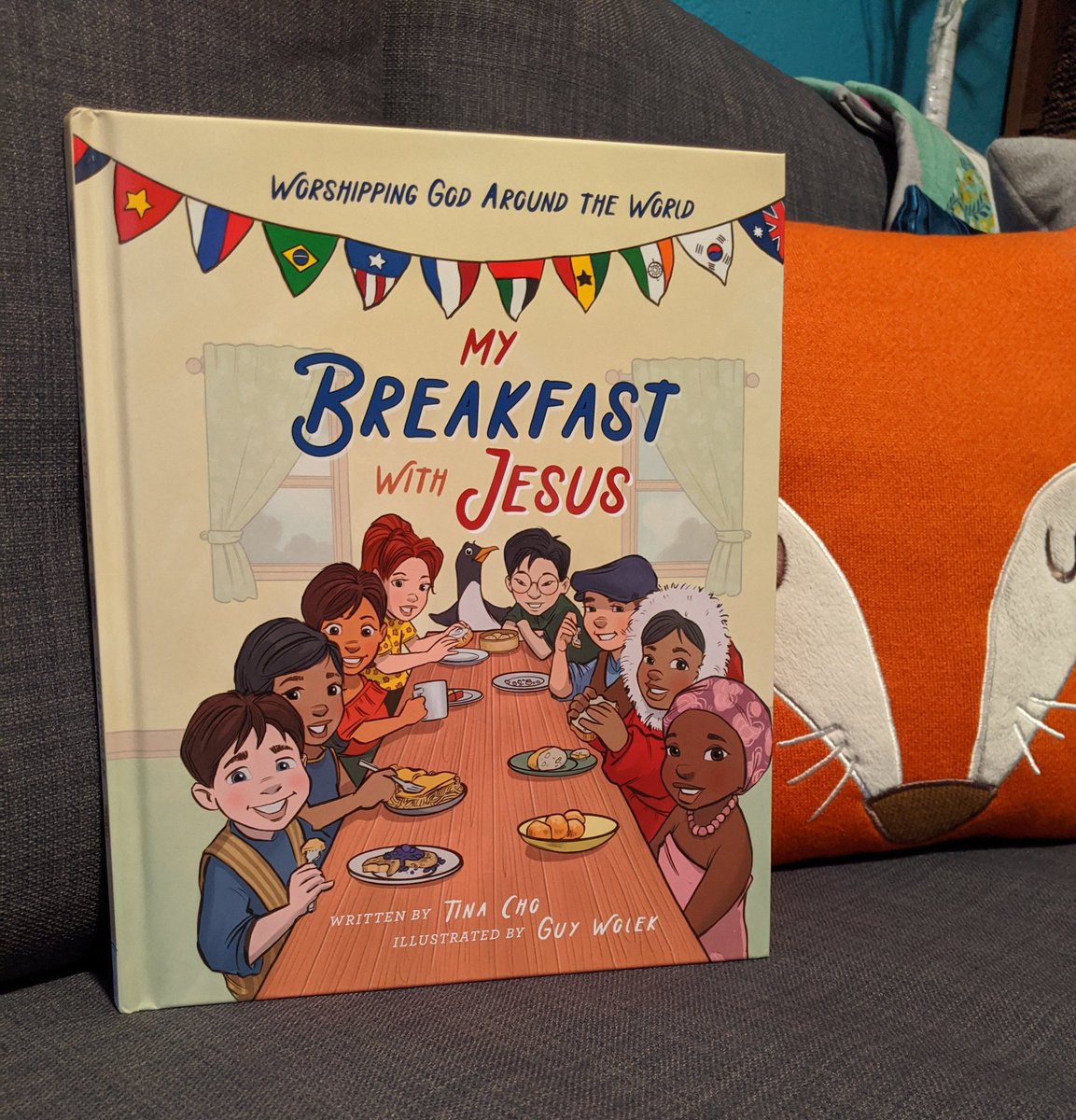 ValerieCoulman's tweet photo. That new book smell! Absolutely charming new book by @TinaMCho and @guywolek - My Breakfast With Jesus! Love all the different kinds of breakfast from around the world π #pb #pblaunch #amreading #multicultural #kidlit #Christianmarket #new @adriamgoetz #HarvestHouse https://t.co/ylRb8JsfCI