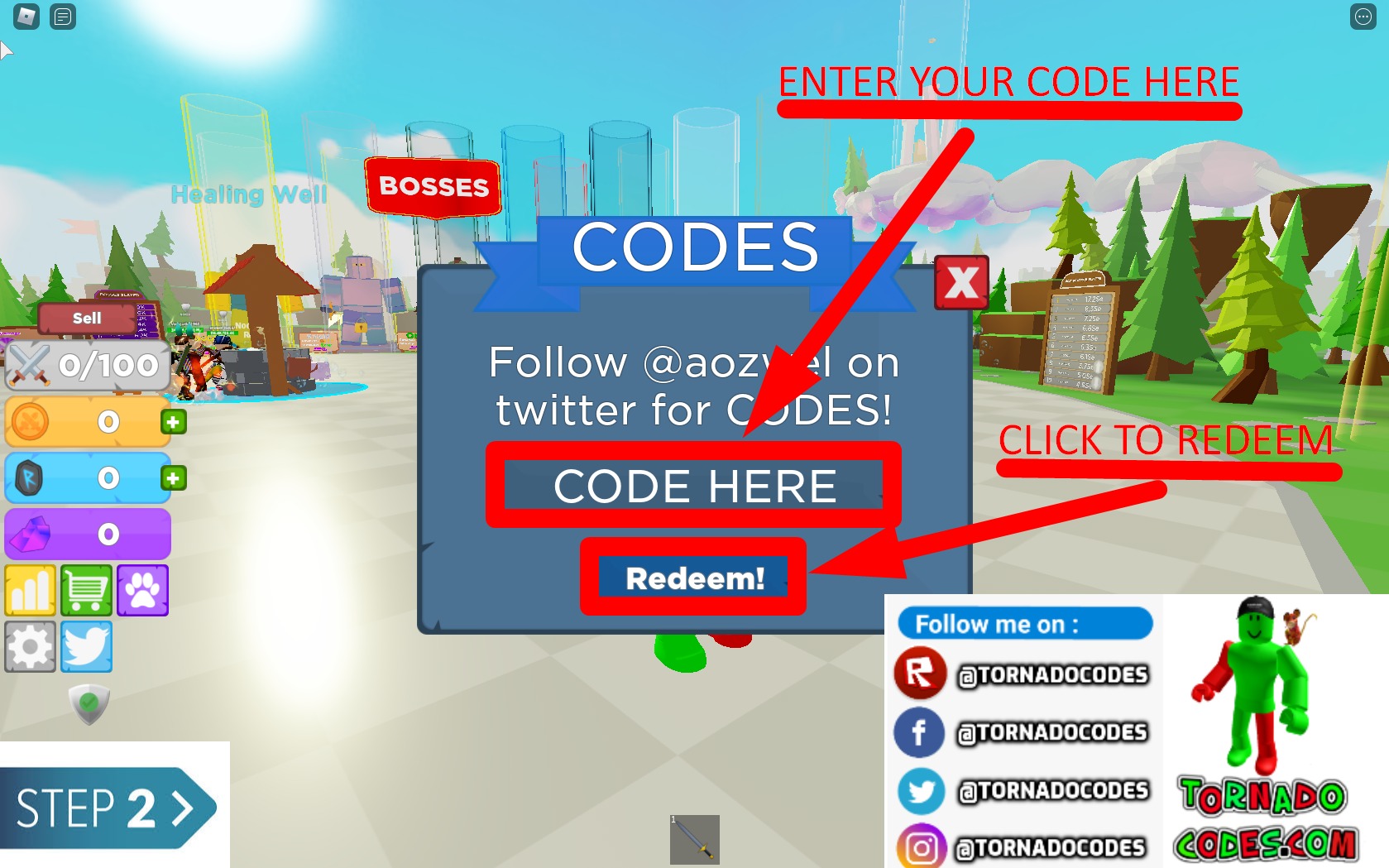 barmhjertighed Bourgogne sofa Tornado Codes on Twitter: "Roblox Boss Fighting Simulator Codes. You can  check all active promotions for this game here : https://t.co/uwZA84QZ04  #bossfightingsimulator #bossfightingsimulatorcodes  #robloxbossfightingsimulator ...