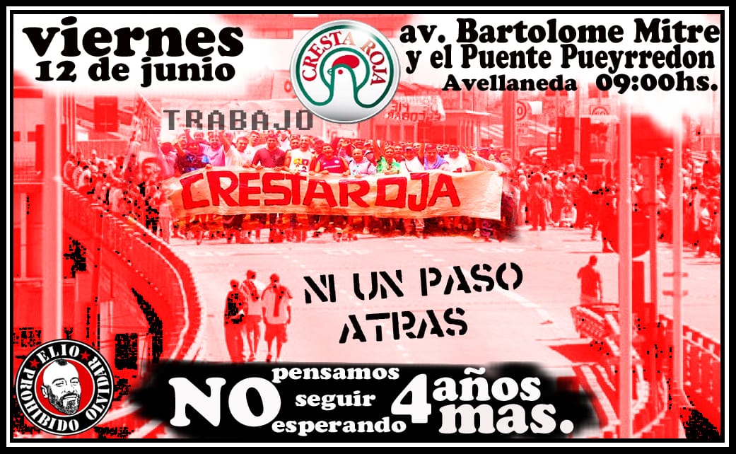CrestaRojaLucha's tweet photo. 🔴URGENTE
Hoy viernes 12 de junio
 #TodosSomosCrestaRoja🇦🇷
Basta de Trabajadores en la calle No podemos esperar 4 años mas!
Queremos Trabajar
@AgenciaElVigia @VHMok @juan_amorin @A24COM @marceloCena @todonoticias @PrensaCTABsAs @cgt_camioneros @infobae @clarincom @telefenoticias https://t.co/vauoCzPOo0