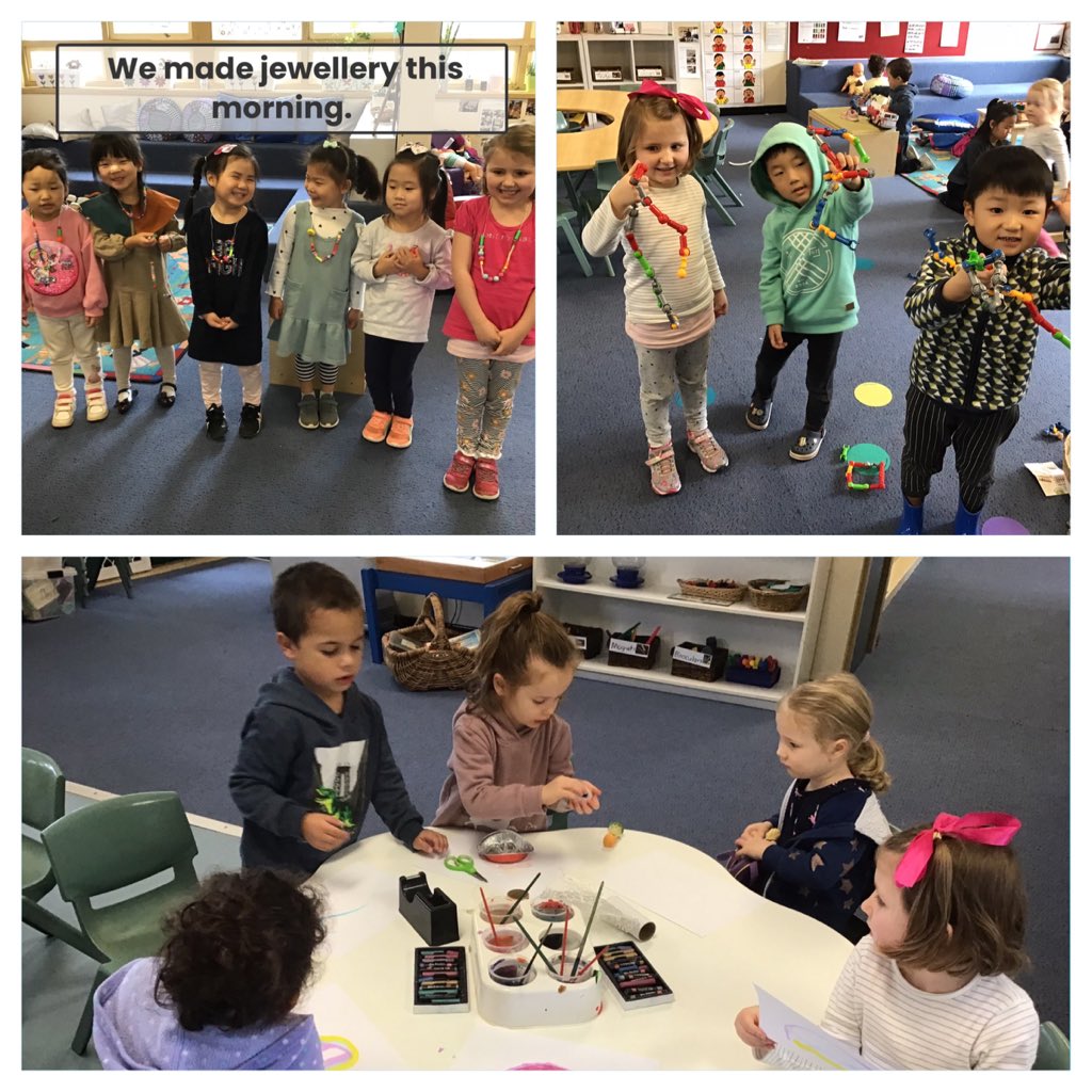 rydalmere_east's tweet photo. Big week in the REPS preschool. Yarning circle with student talking about “what makes us happy”; jewellery making; constructing; painting, cooking and bucket filling. #doepreschools #eylf https://t.co/EawjDwcNXa