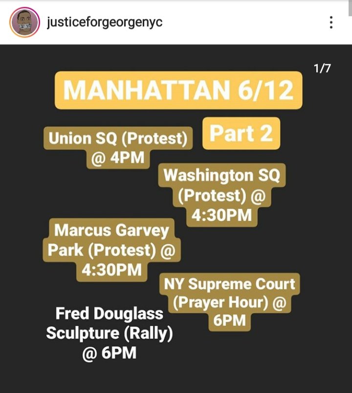 EpicProsaic's tweet photo. NYC Protests
Friday June 12th
Thank you Instagram
@ justiceforgeorgenyc for this!
Check this entire thread for more.
#BlackLivesMatter
#JusticeForGeorgeFloyd #NYCprotest (#QueensProtest #Queend & #BronxProtest #Bronx #BX in the next tweet ) https://t.co/2eQFVyvoYj