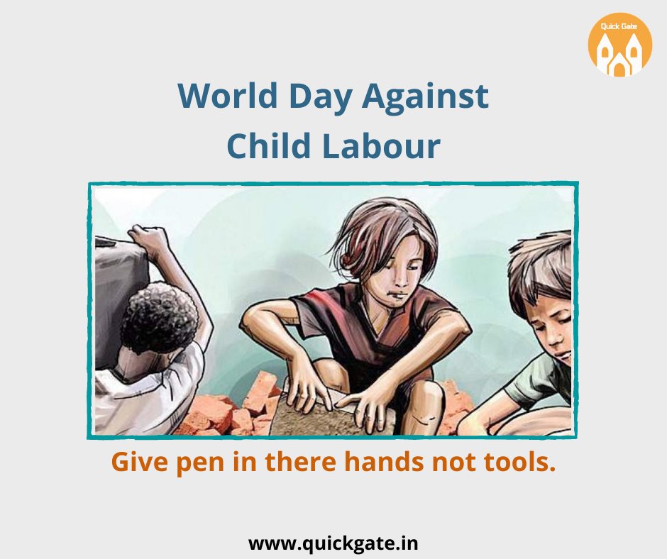 quickgate's tweet photo. Do not destroy the life of children,give books and educate them.Stop child labour.
#WorldDayAgainstChildLabour
#EducateChild #GiveLifetoChildren
#ChildrenSafety #SocietySafety #FamilySecurity #VisitorManagement #QuickGate #sdngroup https://t.co/Q7LWwlpk0K