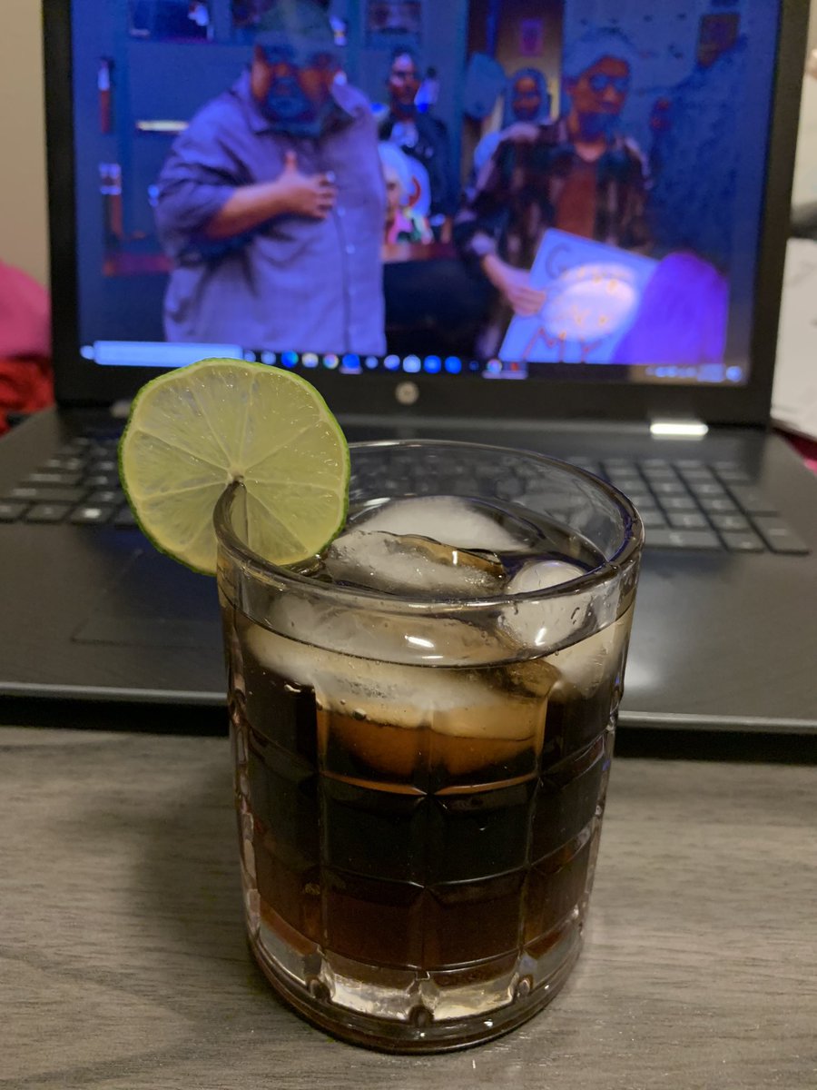 decqueen's tweet photo. Binging #MrIglesias to be ready for season 2 what do ya think of my #fancydrink @fluffyguy https://t.co/YgrBF3pFEd