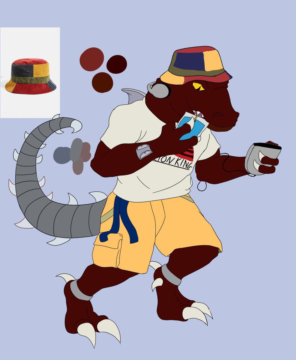 RandomKooldude's tweet image. So here is more progress on my #Haxx from #Extremedinosaurs. I was inspired by the shirt in version 2 to make this whole piece to begin this. What design do you like best? I tried to made this authentically 90s. #art #90s #cartoon #digitalart #dinosaur #fun